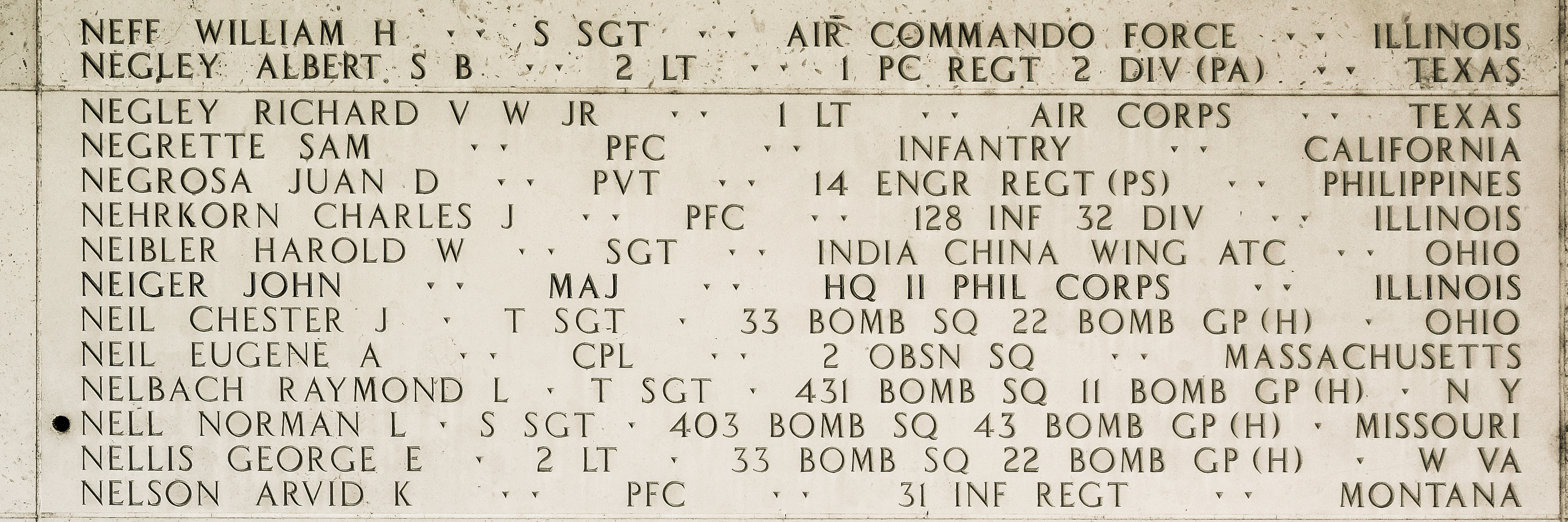 William H. Neff, Staff Sergeant